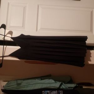 Mai Tai Black Sleeveless Dress with pleated detail XS silky